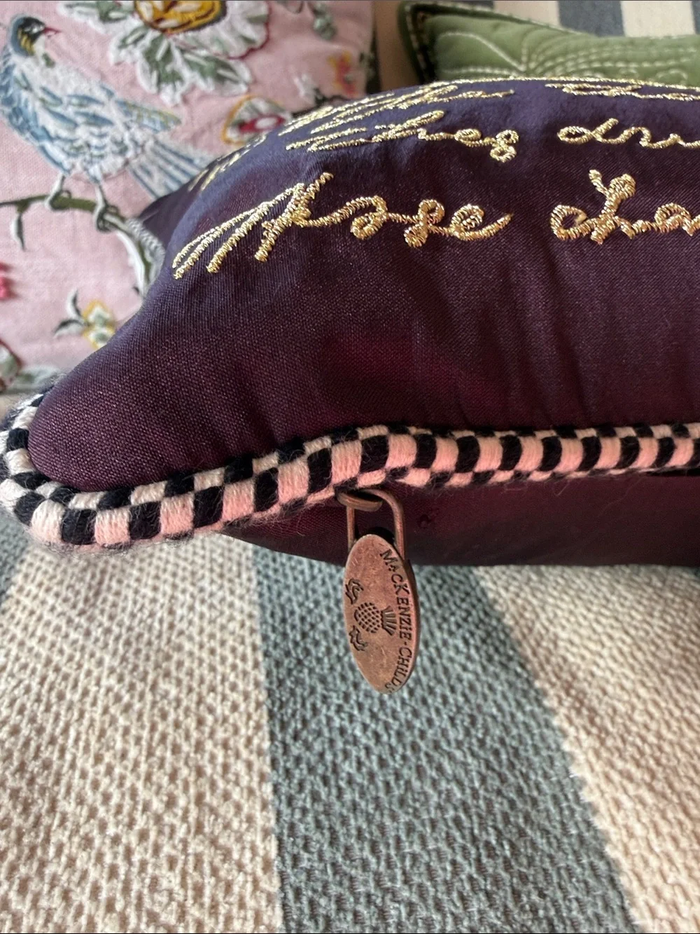 MacKenzie Child’s pillow - Picture 3 of 4